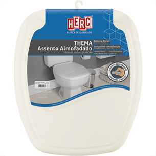Assento Sanitario Herc ''Almofadado'' Biscuit Retangular 2397
