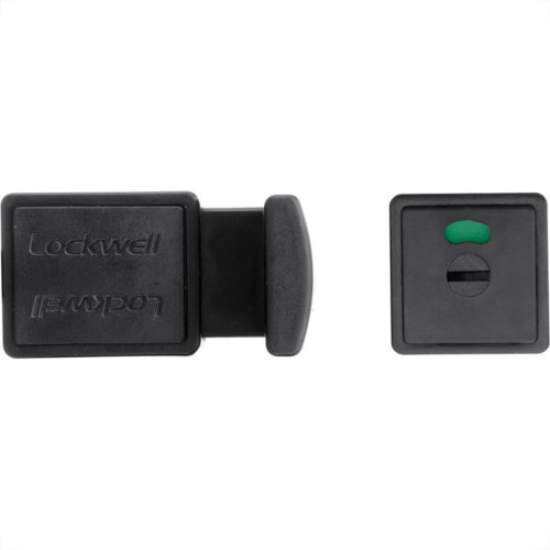 Fechadura Trinco Wc Livre/Ocupado Pvc 10Mm Preto Lockwell 755 Fechadura Trinco Wc Livre/Ocupado Pvc 10Mm Preto Lockwell 755