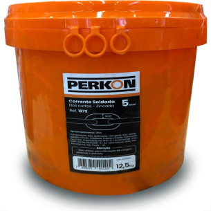 Corrente Soldada Perkon Zincada 5Mm 12,5Kg Aproximadamente 25M 1272