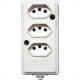 Tomada Barra Naticon Tripla 20A 2 Polos +Terra Branca 577 Tomada Barra Naticon Tripla 20A 2 Polos +Terra Branca 577