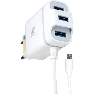 Carregador Ultra Rapido V8 Flexgold 41A Branco Xc-Ur13