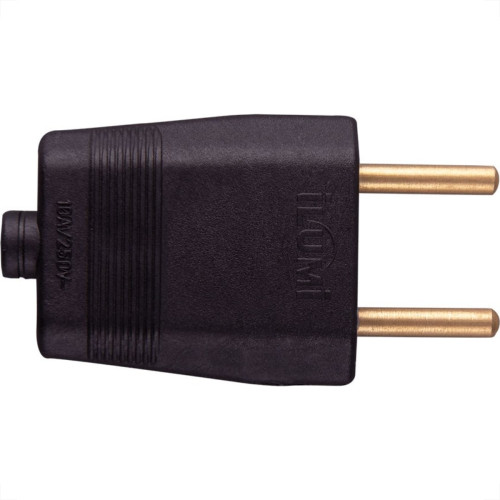 Pino Macho 2 Polos Ilumi 10A Preto 1403Pct - Kit C/10 Pino Macho 2 Polos Ilumi 10A Preto 1403Pct - Kit C/10