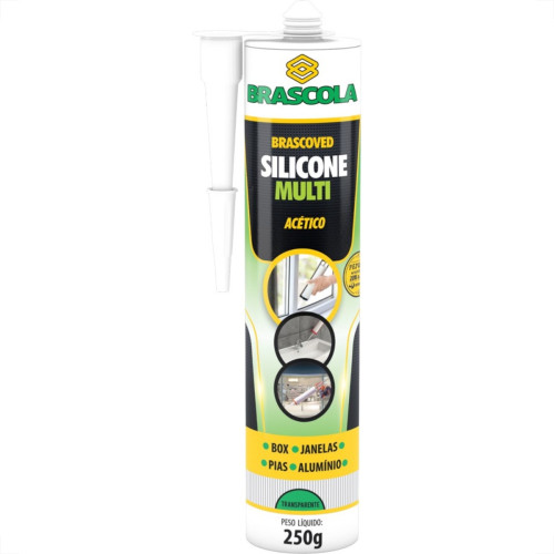 Cola Silicone Brascoved 250G Acetico Incolor Cola Silicone Brascoved 250G Acetico Incolor