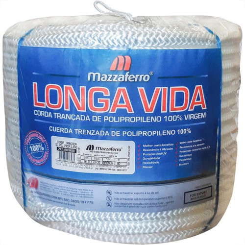 Corda Polipropileno Trancada Mazzaferro 12,0Mm Longa Vida Branca+-220M 29Cs1203B220 Corda Polipropileno Trancada Mazzaferro 12,0Mm Longa Vida Branca+-220M 29Cs1203B220
