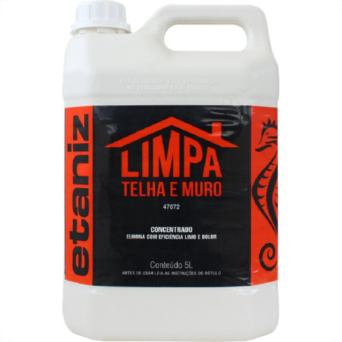 Limpa Telha E Muro Concentrado Etaniz 5 Litros 47072 Limpa Telha E Muro Concentrado Etaniz 5 Litros 47072