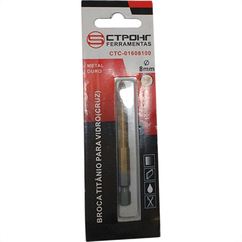 Broca Para Vidro Titanio Ctpohr 8Mm 505 Broca Para Vidro Titanio Ctpohr 8Mm 505