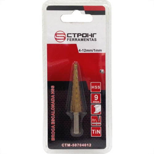 Broca Escalonada Ctpohr 4 A 12Mm 627 Broca Escalonada Ctpohr 4 A 12Mm 627