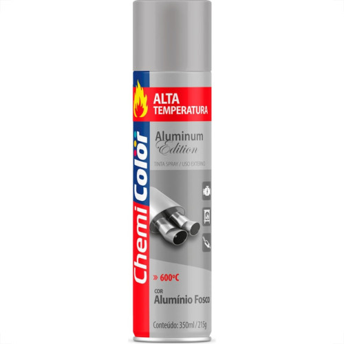 Tinta Spray Chemicolor Alta Temperatura Aluminio 350Ml 