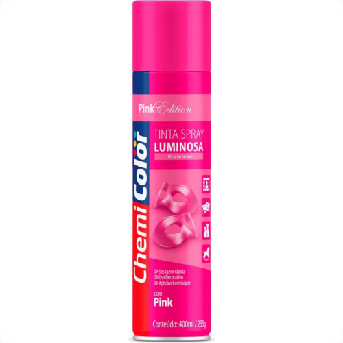 Tinta Spray Chemicolor Luminescente Rosa Pink 400Ml Tinta Spray Chemicolor Luminescente Rosa Pink 400Ml