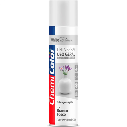 Tinta Spray Chemicolor Branco Fosco 400Ml Tinta Spray Chemicolor Branco Fosco 400Ml