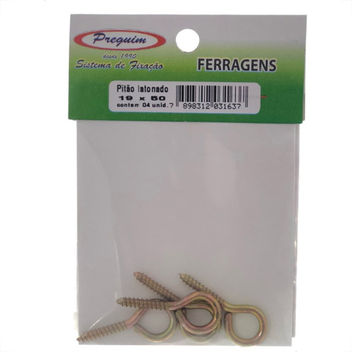 Cartela Pitao Bicromatizado Preguim 19X50 Com 04 Pecas 1637 Cartela Pitao Bicromatizado Preguim 19X50 Com 04 Pecas 1637