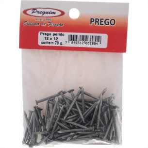 Cartela Prego Preguim Com Cabeca 12X12 (1,80X28mm) (1,80X28mm) Com 70 Gramas 1804