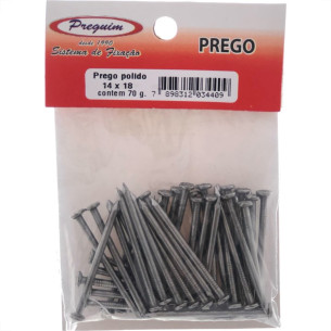Cartela Prego Preguim Com Cabeca 14X18 (2,20X41mm) (2,20X41mm) Com 70 Gramas 4409