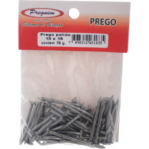 Cartela Prego Preguim Com Cabeca 15X15 (2,40X34mm) (2,40X34mm) Com 75 Gramas 1835