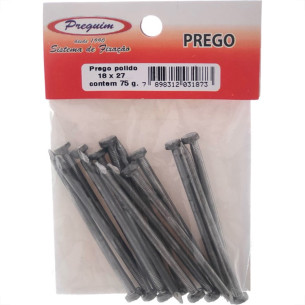 Cartela Prego Preguim Com Cabeca 18X27 (3,40X62mm) (3,40X62mm) Com 75 Gramas 1873