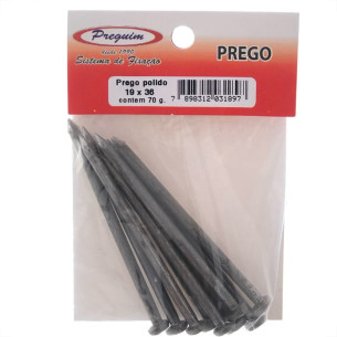Cartela Prego Preguim Com Cabeca 19X36 (3,90X83mm) (3,90X83mm) Com 75 Gramas 1897