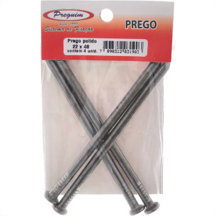 Cartela Prego Preguim Com Cabeca 22X48 (5,40X110mm) (5,40X110mm) Com 75 Gramas 1903