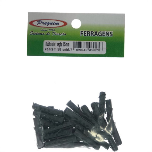 Cartela Bucha Fixacao Preguim 05 Com 30 Pecas 0258 Cartela Bucha Fixacao Preguim 05 Com 30 Pecas 0258