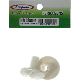 Cartela Bucha Fixacao Preguim De Passagem Coaxial 10Mm  Com 02 Pecas   7899