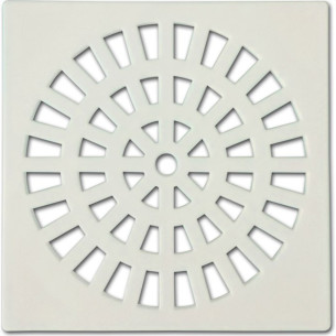 Grelha Plastica Grap Quadrada Branca 15X15 5502 - Kit C/6 