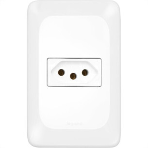 Conjunto Pial Pop 4X2 Branco Com Placa (1Tomada 20A) Lgx03020