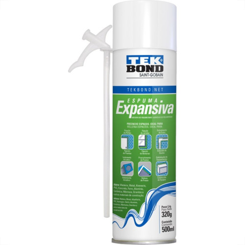 Espuma Poliuretano Tekbond 500Ml 320Gr Espuma Poliuretano Tekbond 500Ml 320Gr