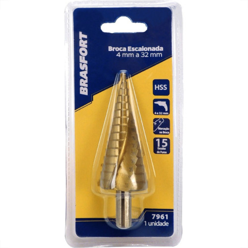 Broca Escalonada Brasfort 4 A 32Mm 7961 Broca Escalonada Brasfort 4 A 32Mm 7961