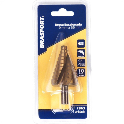 Broca Escalonada Brasfort 9 A 36Mm 7963 Broca Escalonada Brasfort 9 A 36Mm 7963