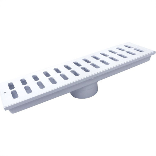 Ralo Linear Ferplastik Caixa Coletora 15X 50Cm Com Grelha Branca Prb098 Ralo Linear Ferplastik Caixa Coletora 15X 50Cm Com Grelha Branca Prb098