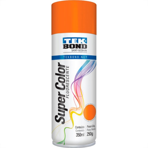 Tinta Spray Tekbond Laranja Fluorescente 350Ml 