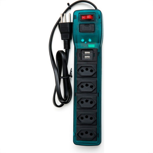 Filtro Linha Multicraft 5 Tomadas + 2 Usb Azul Bivolt 21749 Filtro Linha Multicraft 5 Tomadas + 2 Usb Azul Bivolt 21749