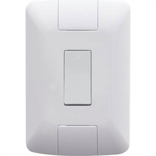 Conjunto Tramontina Aria 4X2 Branco Com Placa (1 Campainha) 57241/007 Conjunto Tramontina Aria 4X2 Branco Com Placa (1 Campainha) 57241/007