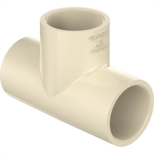 Tee Krona Ultraterm Femea Femea Femea Cpvc Dn22 1367 Tee Krona Ultraterm Femea Femea Femea Cpvc Dn22 1367