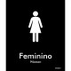 Placa Sinalizacao Poliestireno 15X18 ''Feminino (Portugues/Ingles)'' Blk03