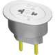 Pino Adaptador (Entrada =2 Redondo/Saida =2 Universal) Ilumi Cinza Com 1Peca 12071 Pino Adaptador (Entrada =2 Redondo/Saida =2 Universal) Ilumi Cinza Com 1Peca 12071