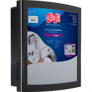 Armario Plastico Herc Tivoli Externo/Embutir 33,8X32,2 Preto 