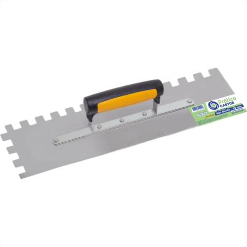 Desempenadeira Aco Castor Dentada 12 10X35Cm Com Cabo Plastico 512 Desempenadeira Aco Castor Dentada 12 10X35Cm Com Cabo Plastico 512