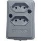 Tomada Barra Naticon Dupla 10A 2 Polos +Terra Cinza 606 Tomada Barra Naticon Dupla 10A 2 Polos +Terra Cinza 606