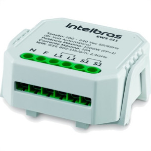 Interruptor Controlador De Cargas Inteligente Intelbras Wifi 1/1 Ews 211  4850005