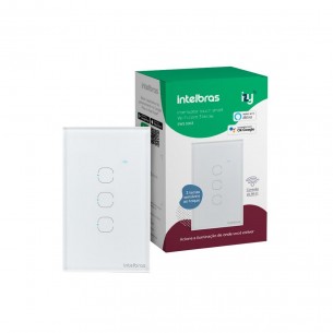 Interruptor Inteligente Intelbras Wifi Touch Branco 3 Teclas Ews 1003  4850017