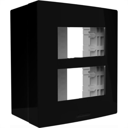 Sistema Alumbra Inovapro Caixa Sobrepor + Placa 2 Modulo Preta 85156 Sistema Alumbra Inovapro Caixa Sobrepor + Placa 2 Modulo Preta 85156
