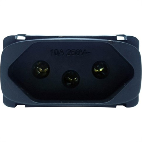 Modulo Tomada Alumbra Gracia 2Polo+Terra 20A Preto 85361 Modulo Tomada Alumbra Gracia 2Polo+Terra 20A Preto 85361