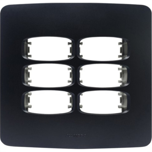 Placa Alumbra Gracia 4X4 Preta (Cega) 85698 Placa Alumbra Gracia 4X4 Preta (Cega) 85698