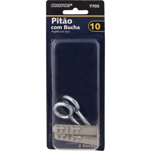 Cartela Pitao Brasfort Com Bucha 10 Cartela Com 2 Pecas 7705 Cartela Pitao Brasfort Com Bucha 10 Cartela Com 2 Pecas 7705