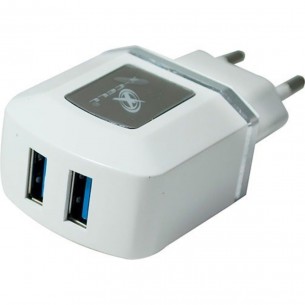 Carregador Turbo 2 Usb Flexgold Com Pino Adaptador Tipo C Com Cabo Bivolt  Xc-Ur32