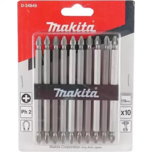 Ponteira Makita Bits Phillips Ph2 X110Mm Com 10 Pecas  D-34849