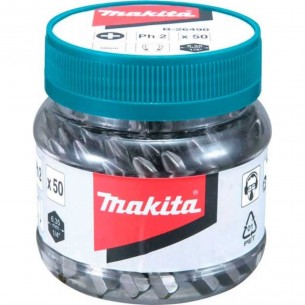 Ponteira Makita Bits Phillips Ph2 X 50Mm Pote Com 50 Pecas  B-26490