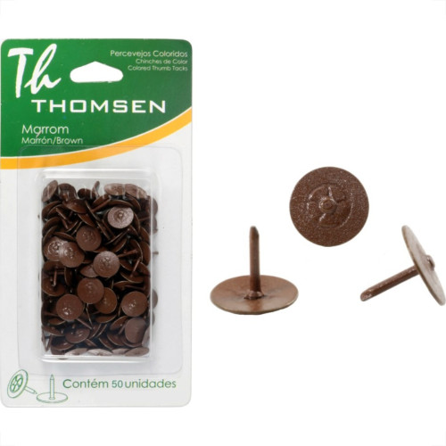 Percevejo Thomsen Marrom Caixa Com 50 Pecas Pc-028 Percevejo Thomsen Marrom Caixa Com 50 Pecas Pc-028