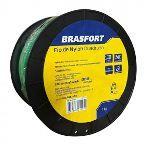 Fio De Nylon Brasfort Quadrado 2,4Mm/195M 1Kg  9010
