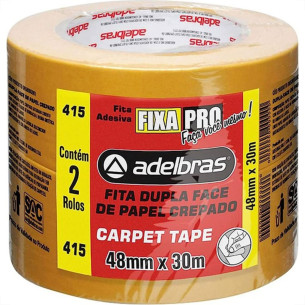 Fita Dupla Face Adelbras De Papel Carpet 415 48 X 30M - Kit C/2